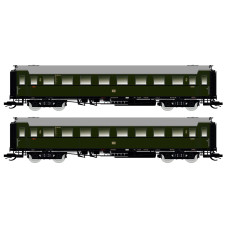 Set dvou osobních vozů 2. třídy C4Ü Sa 07, DB, III. epocha, H0, Saxonia 87185