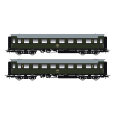 Set dvou osobních vozů 2. třídy C4Ü Sa 07, DR, IV. epocha, s osvětlením, H0, Saxonia 87197