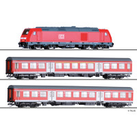 Základní sada TT s osobním vlakem a motorovou lokomotivou TRAXX , DB AG, V. epocha, TT, Tillig 01505