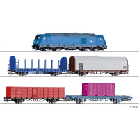 Základní sada TT s mezinárodním nákladním vlakem a motorovou lokomotivou TRAXX ,VI. epocha, TT, Tillig 01507