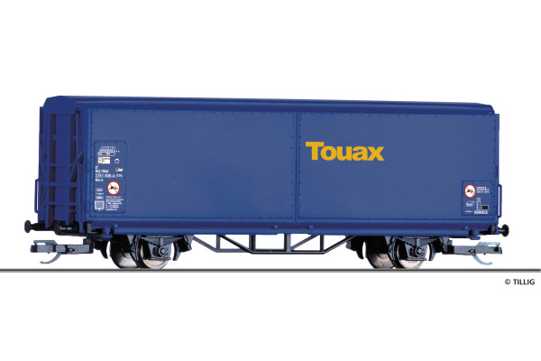 Vůz s posuvnými stěnami Hbis-tt „Touax“, START, VI. epocha, TT, Tillig 14857 Vůz s posuvnými stěnami Hbis-tt „Touax“, START, VI. epocha, TT, Tillig 14857
