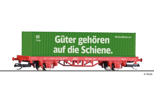 Kontejnerový vůz Lgs s jedním 40' kontejnerem, DB AG, START, VI. epocha, TT, Tillig 17487