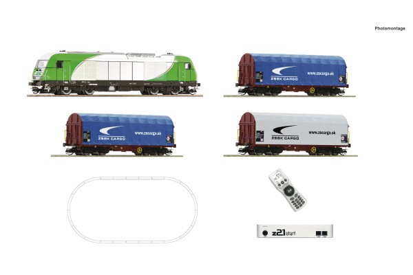 Digitální set s centrálou z21 Start, nákladní vlak s lokomotivou řady ER 20, SETG, VI. epocha, TT, Roco 5190001