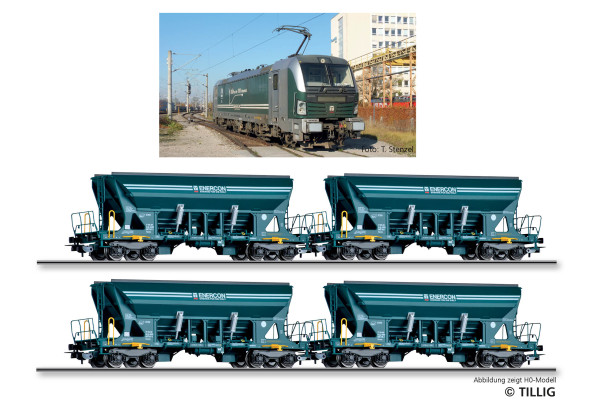 Set nákladního vlaku Sandtransport s elektrickou lokomotivou řady 193, Enercon GmbH, VI. epocha, TT, jednorázová série, Tillig 01094 E