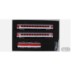 Set osobního vlaku s elektrickou lokomotivou 163 101 a dvou vozů Bt, ZSSK, VI. epocha, TT, MTB 163101+BtSet