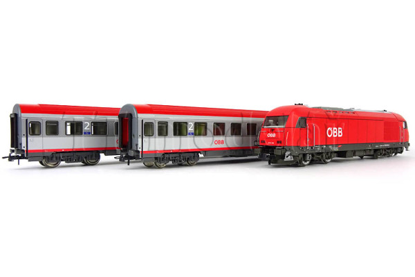 Digitální set s centrálou z21 Start, rychlík s lokomotivou řady 2016, ÖBB, VI. epocha, H0, Roco 51341