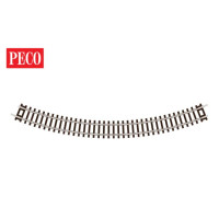 Set 4 obloukových kolejí Setrack, R 310 mm, 45°, TT, PECO ST-1252