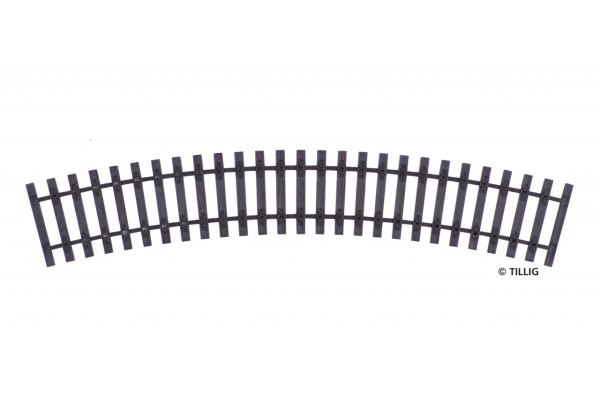 Pražcové pole, obloukové, R 543 mm, 30°, H0, Tillig 85045