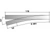 Jednoduchá výhybka levá, 15°/178 mm, H0, Tillig 85324