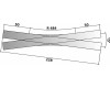 Dvojitá křižovatková výhybka, 15°, 228 mm, H0, Tillig 85390