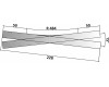 Jednoduchá křižovatková výhybka, 15°, 228 mm, H0, Tillig 85395