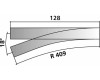 Úzkorozchodná výhybka pravá, úhel 18°, R 409 mm, délka 128 mm, H0e, Tillig 85637