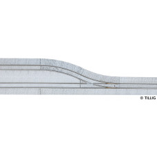 Odbočka s dlažbou, pravá , tramvajové kolejivo Luna, H0, Tillig 87616