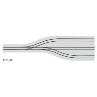 Kolejové rozvětvení do depa, s dlažbou, 3 stání, tramvajové kolejivo Luna, H0, Tillig 87631