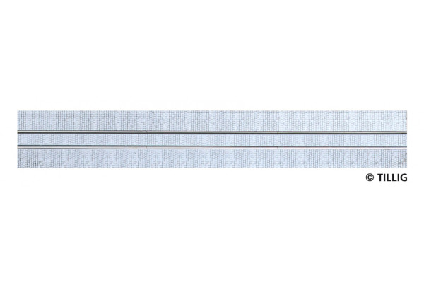 Přímá kolej s dlažbou, 316,8 mm, tramvajové kolejivo Luna, TT/H0m, Tillig 87001