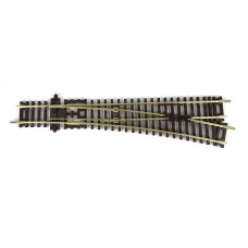 Jednoduchá výhybka pravá, 166 mm, R 631 mm/15°, TT, Hornby TT8009