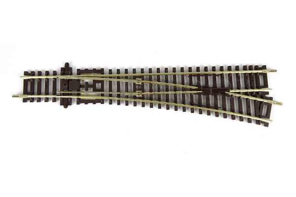 Jednoduchá výhybka pravá, 166 mm, R 631 mm/15°, TT, Hornby TT8009