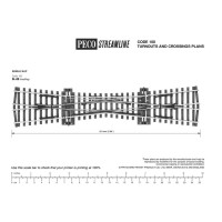 Křižovatková výhybka jednostranná, délka 249 mm, 12˚, H0, Peco SL-80