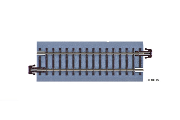 Přímá kolej s podložím BG 2, 83 mm, hnědé pražce, TT, Tillig 83713