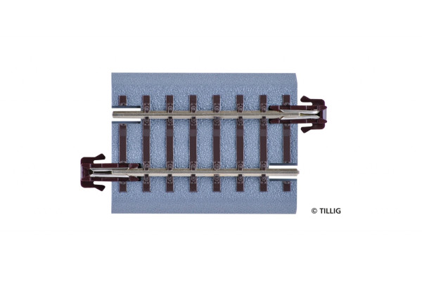 Přímá kolej s podložím BG 4, 41,5 mm, hnědé pražce, TT, Tillig 83715