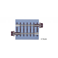 Přímá kolej s podložím BG 5, 36,5 mm, hnědé pražce, TT, Tillig 83716