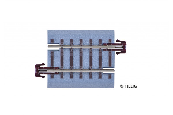 Přímá kolej s podložím BG 5, 36,5 mm, hnědé pražce, TT, Tillig 83716