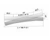 Křižovatková výhybka 15°, s podložím, hnědá, DKW I, TT, Tillig 83791