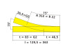 Výhybka BW 15 stupňů, pravá s ručním pohonem, hnědé pražce, TT, Tillig 83820