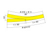 Oblouková výhybka pravá, s ručním pohonem, 30/15 stupňů, TT, Tillig 83861