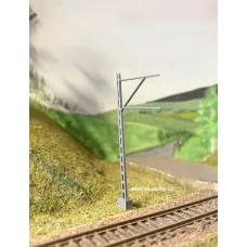 Maketa stožáru trakčního vedení s jedním výložníkem, 5 kusů, TT, ES Pečky 19430 Maketa stožáru trakčního vedení s jedním výložníkem, 5 kusů, TT, ES Pečky 19430