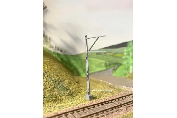 Maketa stožáru trakčního vedení s jedním výložníkem, 5 kusů, TT, ES Pečky 19430