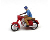 Motocykl Jawa 250 s jezdcem, nebarvený, H0, TT Jeník H0J02