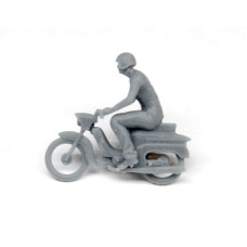 Motocykl Jawa 50, s jezdcem, nebarvený, TT, TT Jeník TTJ10