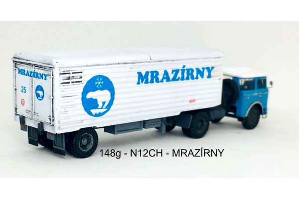 Stavebnice - chladírenský návěs Orličan N12CH, logo Mrazírny, TT, Štěpnička 148g