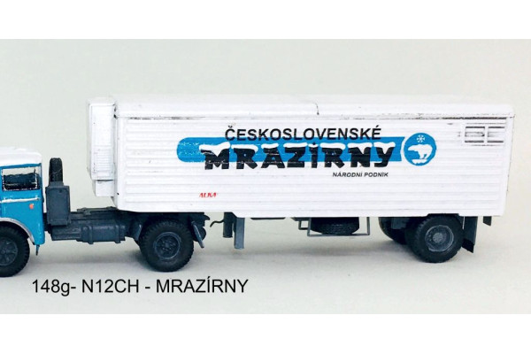 Stavebnice, chladírenský návěs Orličan N12CH, logo Mrazírny, TT, Štěpnička 148g