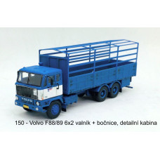 Stavebnice - Volvo F88/89 6x2, valník bez plachty+bočnice, čirá kabina, TT, Štěpnička 150c