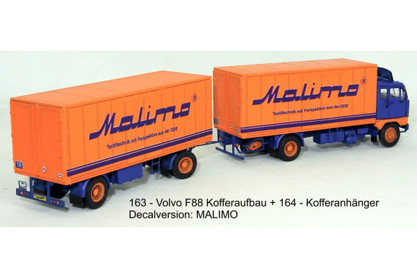 Stavebnice, Volvo F88/89 skříňová nástavba, čirá kabina, Malimo, TT, Štěpnička 163ca