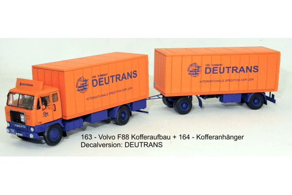 Stavebnice, Volvo F88/89 skříňová nástavba, čirá kabina, Deutrans, TT, Štěpnička 163aa