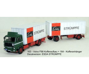 Stavebnice, Volvo F88/89 skříňová nástavba, detailní kabina, Esda Strümpfe, TT, Štěpnička 163jb
