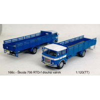 Stavebnice, Škoda 706 RTD, dlouhý valník, detailní kabina 2. generace se 2 světly, TT, Štěpnička 166cd