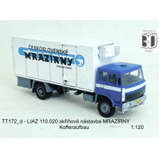 Stavebnice LIAZ 110, skříňová nástavba, čirá kabina, mrazírny, TT, Štěpnička 172ae Stavebnice LIAZ 110, skříňová nástavba, čirá kabina, mrazírny, TT, Štěpnička 172ae