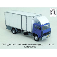 Stavebnice, LIAZ 110, skříňová nástavba, detailní kabina, základní, TT, Štěpnička 172ba