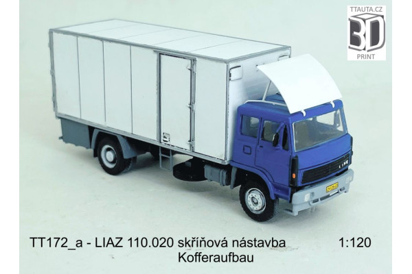 Stavebnice LIAZ 110, skříňová nástavba, detailní kabina, basic, TT, Štěpnička 172ba