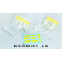Zakrývací masky pro čiré kabiny Škoda 706 RT/MTS, TT, Štěpnička D058 Zakrývací masky pro čiré kabiny Škoda 706 RT/MTS, TT, Štěpnička D058
