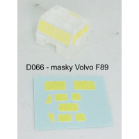 Zakrývací masky pro čiré kabiny Volvo F89, TT, Štěpnička D066