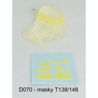 Zakrývací masky pro čiré kabiny Tatra 138/148, TT, Štěpnička D070