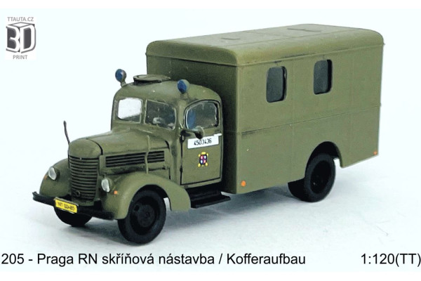 Stavebnice, Praga RN skřínová nástavba, čirá kabina, TT, Štěpnička 205a