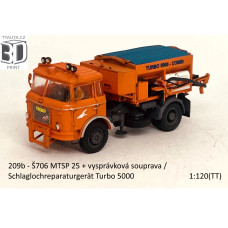 Stavebnice, Škoda 706 MTSP 25 údržba silnic, vysprávková souprava Turbo 5000, detailní kabina 2. generace, TT, Štěpnička 209b