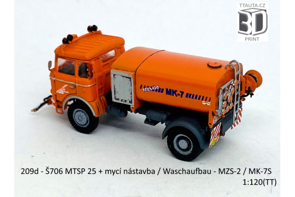 Stavebnice, Škoda 706 MTSP 25 údržba silnic, mycí nástavba, detailní kabina 2. generace, TT, Štěpnička 209d Stavebnice, Škoda 706 MTSP 25 údržba silnic, mycí nástavba, detailní kabina 2. generace, TT, Štěpnička 209d