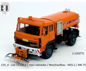 Stavebnice, LIAZ 111.811 údržba silnic, mycí nástavba, detailní kabina, TT, Štěpnička 210ad